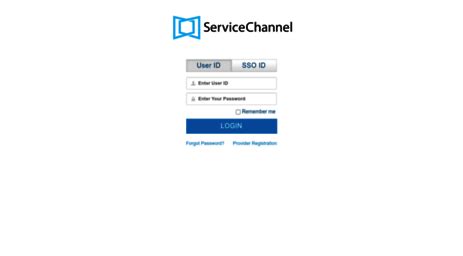 log in service channel.